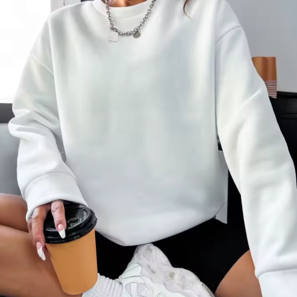 ⭐️ Be Okay ⭐️ White Sweatshirt - Picture 2 of 3